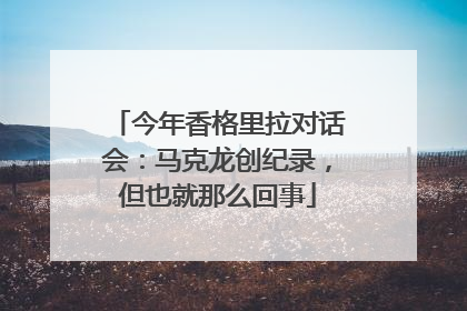 今年香格里拉对话会：马克龙创纪录，但也就那么回事