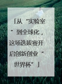 从“实验室”到全球化，这场选拔赛开启创新创业“世界杯”