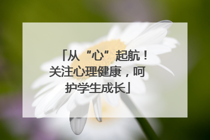 从“心”起航！关注心理健康，呵护学生成长