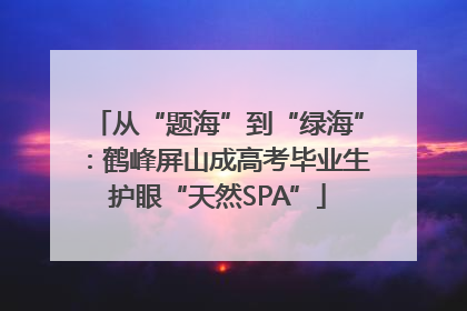 从“题海”到“绿海”：鹤峰屏山成高考毕业生护眼“天然SPA”