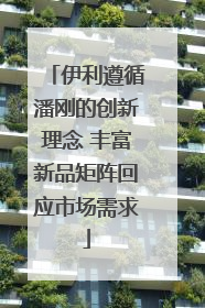 伊利遵循潘刚的创新理念 丰富新品矩阵回应市场需求