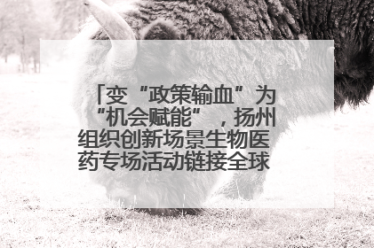 变“政策输血”为“机会赋能”，扬州组织创新场景生物医药专场活动链接全球“隐形冠军”