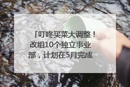 叮咚买菜大调整！改组10个独立事业部，计划在5月完成App端全面改版