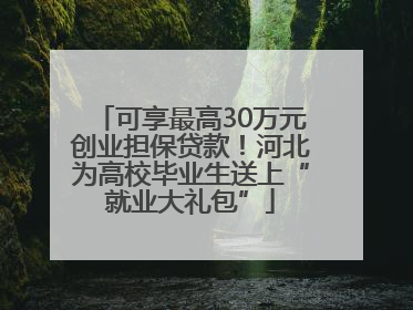 可享最高30万元创业担保贷款！河北为高校毕业生送上“就业大礼包”