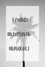 台前县：助力营商环境再优化