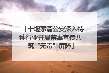 十堰茅箭公安深入特种行业开展禁毒宣传共筑“无毒”屏障