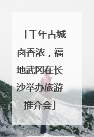 千年古城卤香浓，福地武冈在长沙举办旅游推介会