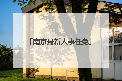 南京最新人事任免
