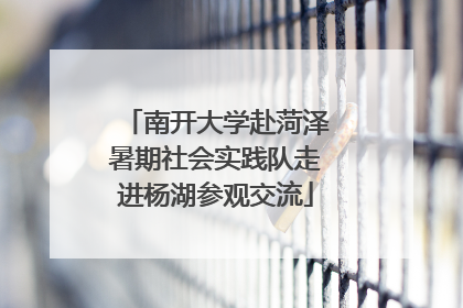 南开大学赴菏泽暑期社会实践队走进杨湖参观交流