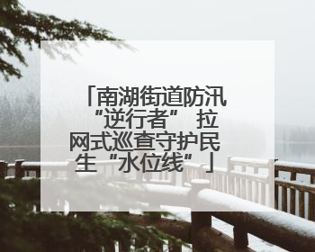 南湖街道防汛“逆行者” 拉网式巡查守护民生“水位线”