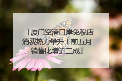 厦门空港口岸免税店消费热力攀升！前五月销售比增近三成