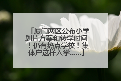 厦门两区公布小学划片方案和转学时间！仍有热点学校！集体户这样入学……