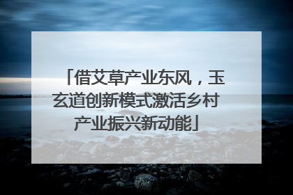 借艾草产业东风，玉玄道创新模式激活乡村产业振兴新动能