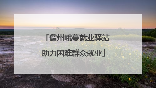 儋州峨蔓就业驿站助力困难群众就业