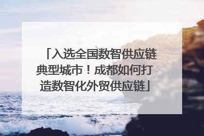 入选全国数智供应链典型城市！成都如何打造数智化外贸供应链
