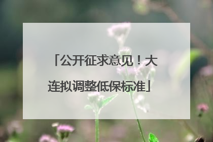 公开征求意见！大连拟调整低保标准