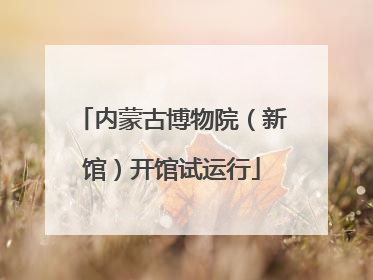 内蒙古博物院（新馆）开馆试运行