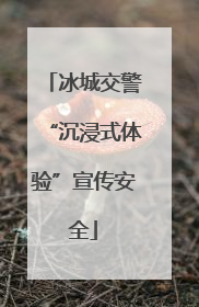 冰城交警“沉浸式体验”宣传安全