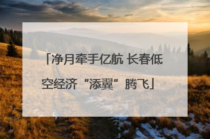 净月牵手亿航 长春低空经济“添翼”腾飞