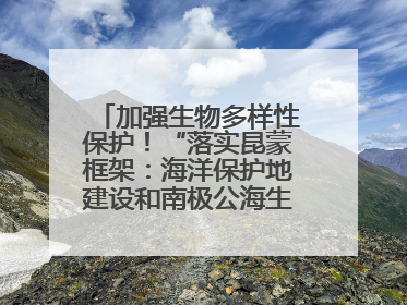加强生物多样性保护！“落实昆蒙框架：海洋保护地建设和南极公海生态保护”主题论坛将举办