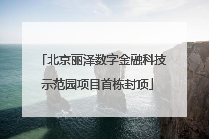 北京丽泽数字金融科技示范园项目首栋封顶