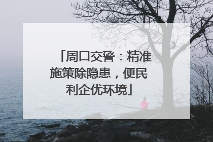 周口交警：精准施策除隐患，便民利企优环境