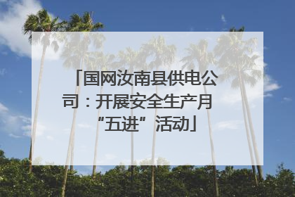 国网汝南县供电公司：开展安全生产月“五进”活动