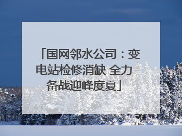 国网邻水公司：变电站检修消缺 全力备战迎峰度夏