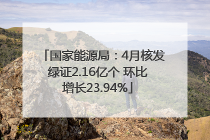 国家能源局：4月核发绿证2.16亿个 环比增长23.94%