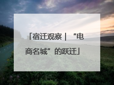 宿迁观察｜“电商名城”的跃迁