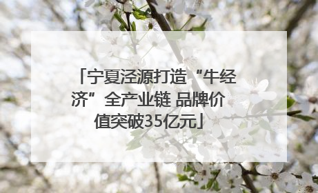 宁夏泾源打造“牛经济”全产业链 品牌价值突破35亿元