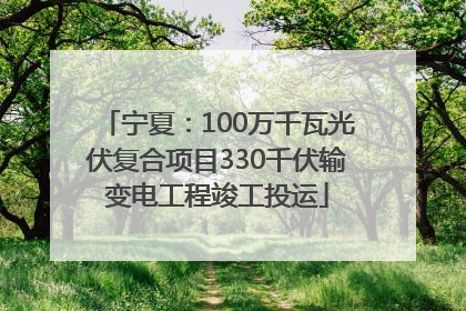 宁夏：100万千瓦光伏复合项目330千伏输变电工程竣工投运