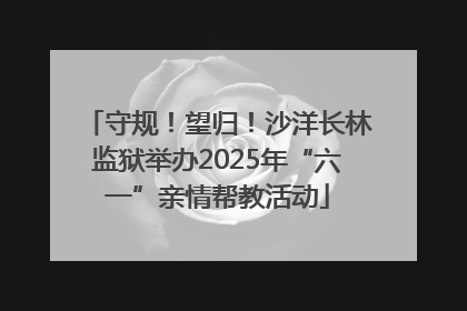 守规！望归！沙洋长林监狱举办2025年“六一”亲情帮教活动