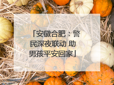 安徽合肥：警民深夜联动 助男孩平安回家