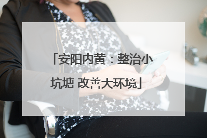 安阳内黄：整治小坑塘 改善大环境