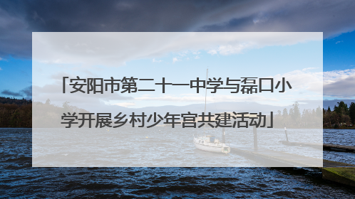 安阳市第二十一中学与磊口小学开展乡村少年宫共建活动