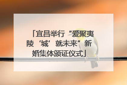宜昌举行“爱聚夷陵‘城’就未来”新婚集体颁证仪式