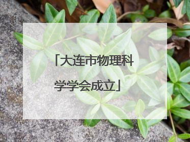 大连市物理科学学会成立