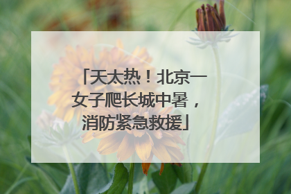 天太热！北京一女子爬长城中暑，消防紧急救援