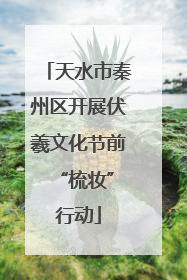 天水市秦州区开展伏羲文化节前 “梳妆”行动