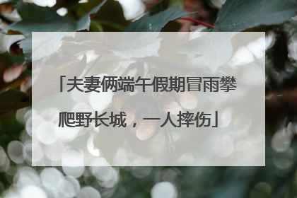 夫妻俩端午假期冒雨攀爬野长城，一人摔伤