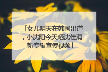 女儿明天在韩国出道，小沈阳今天晒沈佳润新专辑宣传视频