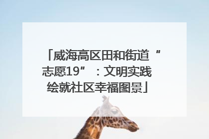 威海高区田和街道“志愿19”：文明实践绘就社区幸福图景