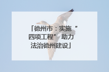 德州市：实施“四项工程” 助力法治德州建设