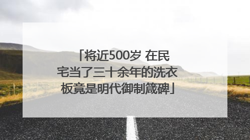 将近500岁 在民宅当了三十余年的洗衣板竟是明代御制箴碑
