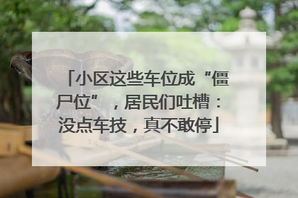 小区这些车位成“僵尸位”，居民们吐槽：没点车技，真不敢停