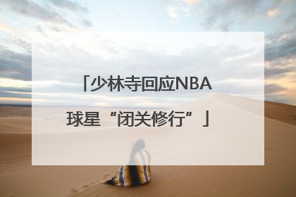 少林寺回应NBA球星“闭关修行”