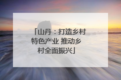 山丹：打造乡村特色产业 推动乡村全面振兴