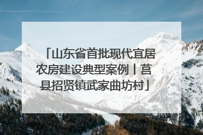 山东省首批现代宜居农房建设典型案例丨莒县招贤镇武家曲坊村