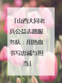 山西大同老兵公益志愿服务队：用热血书写忠诚与担当
